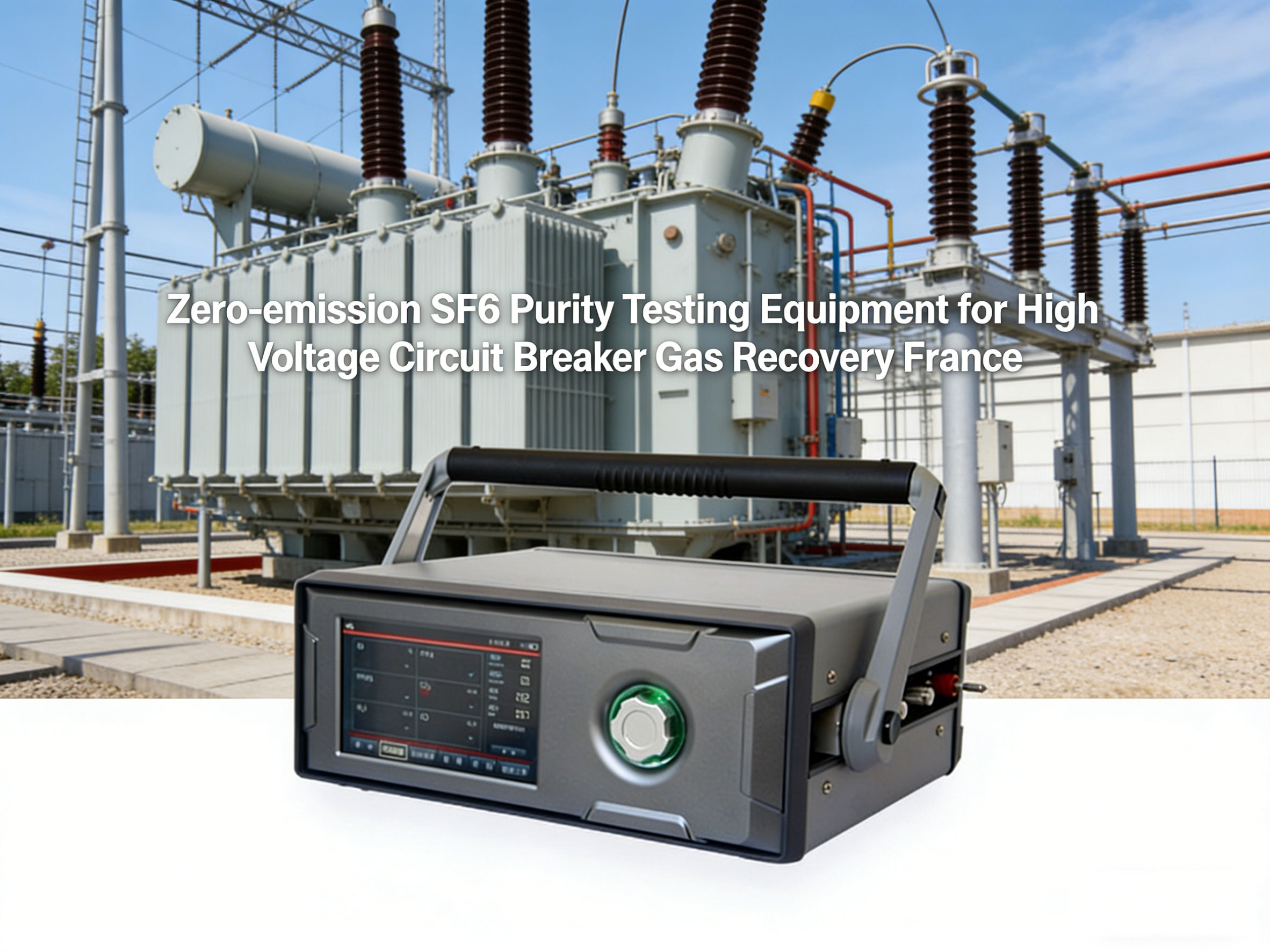 Zero-emission SF6 purity testing equipment for High voltage circuit breaker gas recovery France