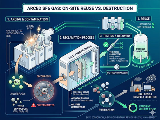 Can Arced SF6 Gas Be Reused? On-Site Reclamation vs. Destruction