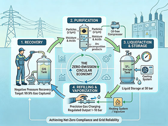 Closed-loop SF6 Gas Recovery for Substations: The 2026 Technical Standard for Zero-Emission Maintenance