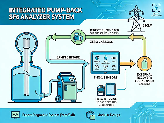 Pump-back SF6 Analyzer for 110kV GIS Maintenance: A 2026 Technical Guide to Zero-Emission Testing