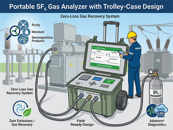 Gemini 说 Professional Solutions for Power Systems: The Advantages of the Portable SF6 Analyzer with Trolley-Case Design