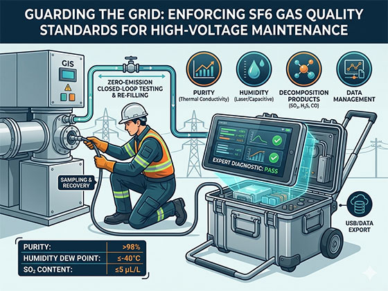 Guarding the Grid: SF6 Gas Quality Standards for High-Voltage Equipment Maintenance