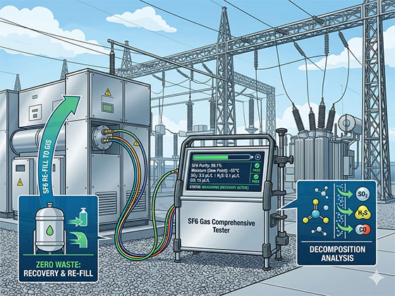 SF6 Gas Comprehensive Tester for UHV Substation Maintenance