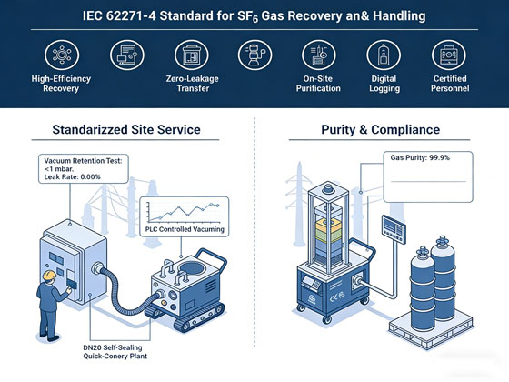 IEC 62271-4 standard for SF6 gas recovery and handling