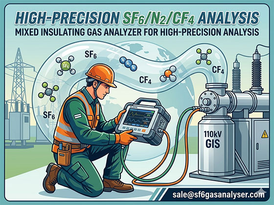 Mixed Insulating Gas Analyzer for High-precision SF6/N2/CF4 analysis