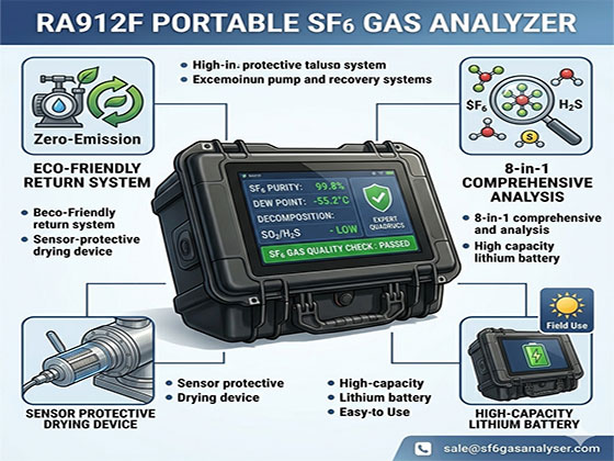 Top-Rated Portable SF6 Gas Analyzer for Precise SF6 Gas Quality Checks