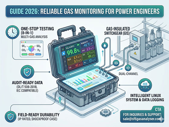 Looking to buy an SO2, H2S, CO, H2 gas analyzer from a China manufacturer in 2026? Discover our precision 8-in-1 SF6 analyzer. Contact: sale@sf6gasanalyser.com.