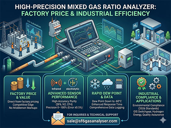 Looking for a reliable mixed gas ratio analyzer at a factory price? Our precision sensors provide accurate SF6, N2, and CF4 monitoring for 2026 compliance. Get your quote today.