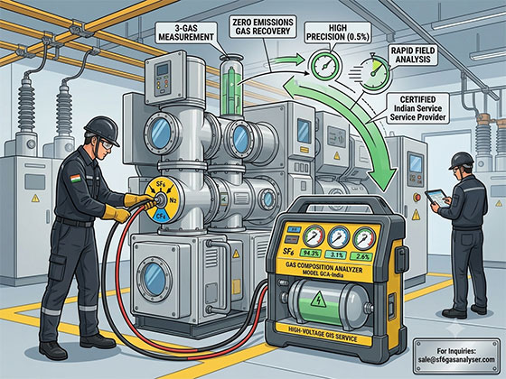 Local SF6 N2 CF4 Gas Analyzer Service Provider India | High-Precision GIS Maintenance