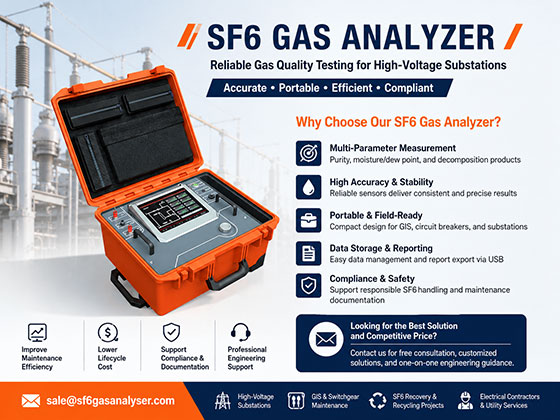 Price Inquiry SF6 Gas Analyzer for High-Voltage Substation