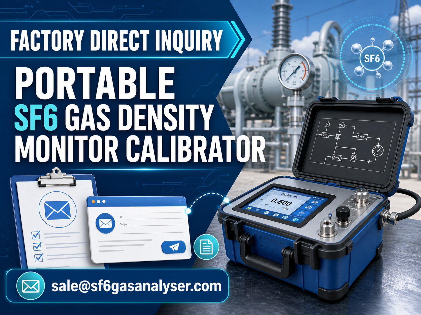 Portable SF6 gas density monitor calibrator for factory direct inquiry