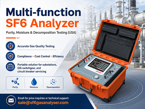multi-function sf6 analyzer for purity moisture and decomposition testing usa